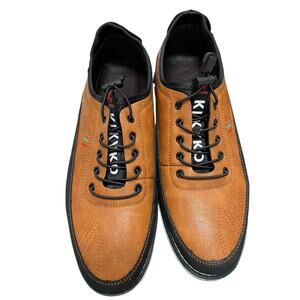 KLKYKO SII Fashion Sneaker Shoes self tying brown black vtg Japan Sz 2.5 Euro 46